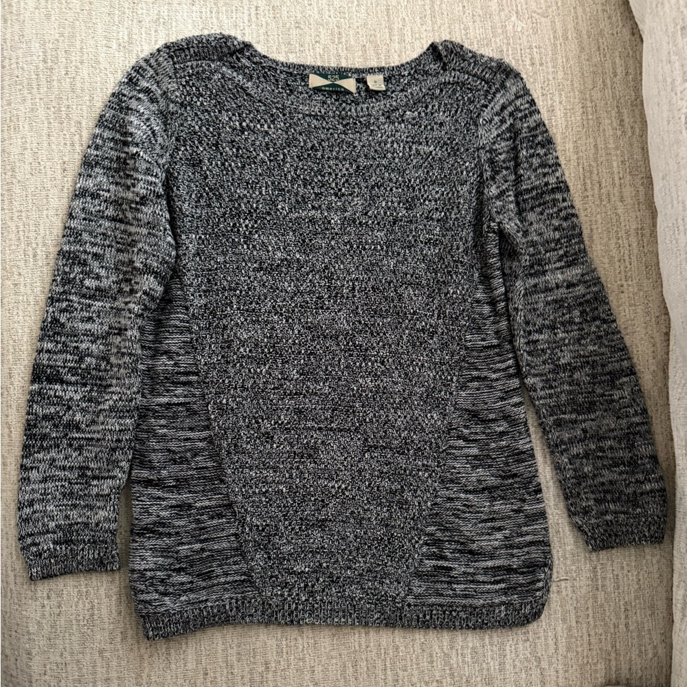 Heather grey knitted sweater long sleeve